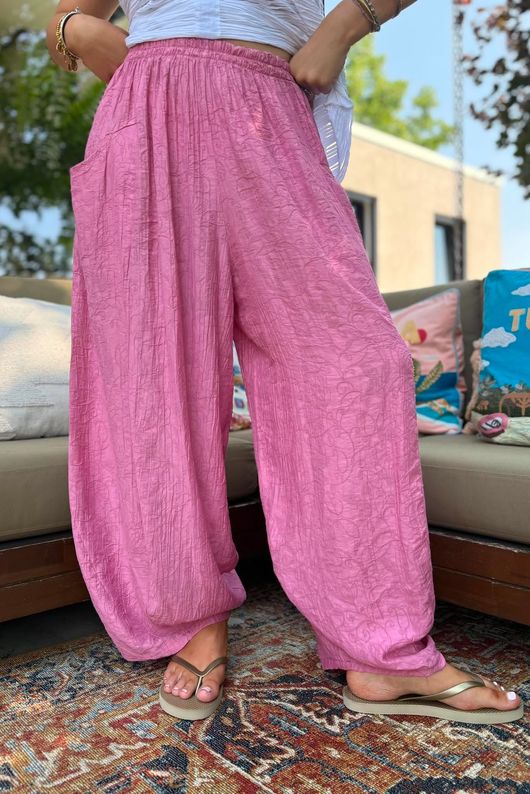 Tasha Damask Bloom Pant Indian Pink